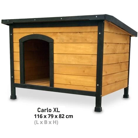 BB LOISIR Niche Chien Bois Pin Haute Qualité Avec Toit Pliant Carlo 226 XL 116 X 79x 82 Cm 2 BB LOISIR Niche Chien Bois Pin Haute Qualité Avec Toit Pliant Carlo 226 XL 116 X 79x 82 Cm – Image 2