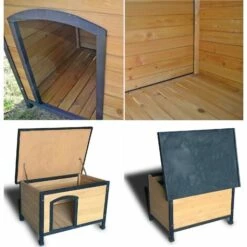 BB LOISIR Niche Chien Bois Pin Haute Qualité Avec Toit Pliant Carlo 226 XL 116 X 79x 82 Cm 7 BB LOISIR Niche Chien Bois Pin Haute Qualité Avec Toit Pliant Carlo 226 XL 116 X 79x 82 Cm -Niche, chenil, enclos et parc pour chien Soldes 2022 61258062 3