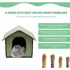 HEGUYEY Niche étanche Pour Chat Et Chien Pliable De Chat Extérieure Pour Animaux De Compagnie, Maison De Chien Extérieure étanche à La Pluie Maison De Chat Villa Tente Abri Pour Animaux De Compagnie 8 HEGUYEY Niche étanche Pour Chat Et Chien Pliable De Chat Extérieure Pour Animaux De Compagnie, Maison De Chien Extérieure étanche à La Pluie Maison De Chat Villa Tente Abri Pour Animaux De Compagnie -Niche, chenil, enclos et parc pour chien Soldes 2022 62776014 4