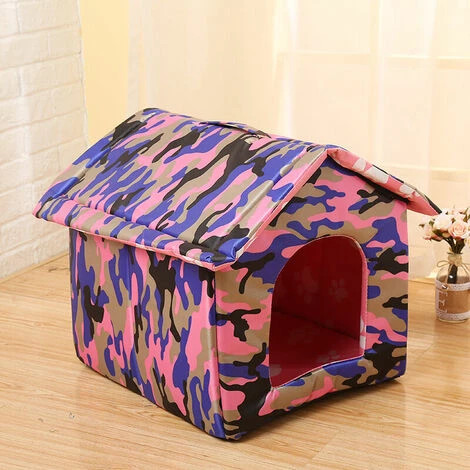 SINCèREETALI Niche Pour Animaux De Compagnie Pliable Et Lavable Toile Imperméable Intérieure Et Extérieure Maison Chaude Pour Animaux De Compagnie (camouflage Rouge S: 33*30*33) 2 SINCèREETALI Niche Pour Animaux De Compagnie Pliable Et Lavable Toile Imperméable Intérieure Et Extérieure Maison Chaude Pour Animaux De Compagnie (camouflage Rouge S: 33*30*33) – Image 2
