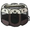 CATHERINE Parc Pliable Portable Pour Animaux De Compagnie, Tente Pour Animaux De Compagnie à 8 Sections, 73 X 73 X 43 Cm (marron)