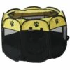 CATHERINE Parc Pliable Portable Pour Animaux De Compagnie, Tente Pour Animaux De Compagnie à 8 Sections, 73 X 73 X 43 Cm (jaune)