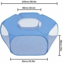 FOZIY Parc Pour Petits Animaux, Ten Te Cage Pour Animaux Compagnie, Parc à Animaux Pliable, Parc Petits Animaux, Avec Couvercle Supérieur Anti évasion, Pour Chaton Lapins Lapin Hamster Chinchillas (Bleu)，Fonepro -Niche, chenil, enclos et parc pour chien Soldes 2022 63841791 3