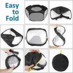 AOUGO Parc Pour Petits Animaux Tente Pliable Pour Animal Domestique Clôture Cage Avec Couvercle à Fermeture éclair Respirant Transparent Pop Up Stylo D'exercice Pour Animal De Compagnie Pour Cochon D'Inde Lapins Hamster Chinchillas Hérissons Chaton Chiot (Noir) 9 AOUGO Parc Pour Petits Animaux Tente Pliable Pour Animal Domestique Clôture Cage Avec Couvercle à Fermeture éclair Respirant Transparent Pop Up Stylo D'exercice Pour Animal De Compagnie Pour Cochon D'Inde Lapins Hamster Chinchillas Hérissons Chaton Chiot (Noir) -Niche, chenil, enclos et parc pour chien Soldes 2022 63966813 5