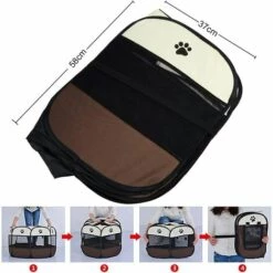 BF Tente Pliable Pour Animaux De Compagnie 8 Sections En Maille Pour Parc à Chiots Pour Chien Chat Lapin (café, L : 91 X 91 X 58 Cm) 8 BF Tente Pliable Pour Animaux De Compagnie 8 Sections En Maille Pour Parc à Chiots Pour Chien Chat Lapin (café, L : 91 X 91 X 58 Cm) -Niche, chenil, enclos et parc pour chien Soldes 2022 64386894 4