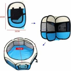 BF Parc Pliable Pour Animaux De Compagnie 8 Sections En Maille Maison Chiot Tente Chenil Pour Chien Chat Lapin Petits Animaux (91 X 91 X 58 Cm, Bleu) 7 BF Parc Pliable Pour Animaux De Compagnie 8 Sections En Maille Maison Chiot Tente Chenil Pour Chien Chat Lapin Petits Animaux (91 X 91 X 58 Cm, Bleu) -Niche, chenil, enclos et parc pour chien Soldes 2022 64387048 3