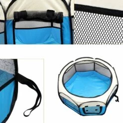 BF Parc Pliable Pour Animaux De Compagnie 8 Sections En Maille Maison Chiot Tente Chenil Pour Chien Chat Lapin Petits Animaux (91 X 91 X 58 Cm, Bleu) 9 BF Parc Pliable Pour Animaux De Compagnie 8 Sections En Maille Maison Chiot Tente Chenil Pour Chien Chat Lapin Petits Animaux (91 X 91 X 58 Cm, Bleu) -Niche, chenil, enclos et parc pour chien Soldes 2022 64387048 5