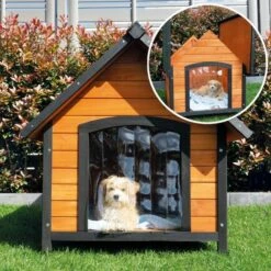 BB LOISIR Niche Chien En Bois Moderne De Haute Qualité Luna Taille L 99 X 87 X 82,5cm