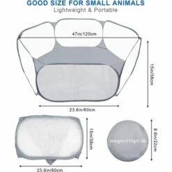 MONLY Parc Pour Petits Animaux, Tente Pour Animaux De Compagnie D'exercice Pour Cochon D'Inde, Lapins, Hamster, Chinchillas, Hérissons, Pliable Et Portable 7 MONLY Parc Pour Petits Animaux, Tente Pour Animaux De Compagnie D'exercice Pour Cochon D'Inde, Lapins, Hamster, Chinchillas, Hérissons, Pliable Et Portable -Niche, chenil, enclos et parc pour chien Soldes 2022 65002547 3