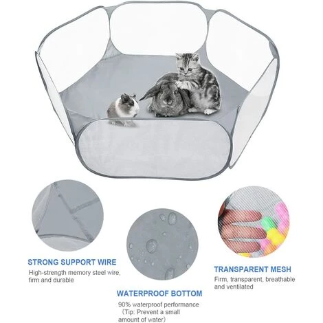 MONLY Parc Pour Petits Animaux, Tente Pour Animaux De Compagnie D'exercice Pour Cochon D'Inde, Lapins, Hamster, Chinchillas, Hérissons, Pliable Et Portable 4 MONLY Parc Pour Petits Animaux, Tente Pour Animaux De Compagnie D'exercice Pour Cochon D'Inde, Lapins, Hamster, Chinchillas, Hérissons, Pliable Et Portable – Image 4
