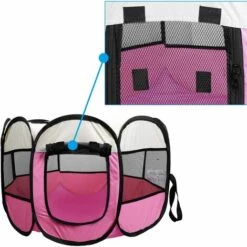 BDD Tente Pliable Pour Animaux De Compagnie Maison En Filet 8 Pièces Pour Chiots, Parc Pour Chiens, Chats, Lapins (Rose, L: 91 * 91 * 58 Cm) 8 BDD Tente Pliable Pour Animaux De Compagnie Maison En Filet 8 Pièces Pour Chiots, Parc Pour Chiens, Chats, Lapins (Rose, L: 91 * 91 * 58 Cm) -Niche, chenil, enclos et parc pour chien Soldes 2022 65373411 4