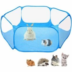 HEGUYEY Parc Pour Animaux De Compagnie Respirant Et Transparent Pop Open Clôture D'exercice Extérieure/intérieure Clôture De Jardin Portable Pour Cochon D'Inde Lapins