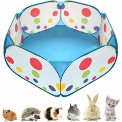 HEGUYEY Parc Portatif Pour Petits Animaux Clôture D'exercice Pour Animaux De Compagnie Ouverte/extérieure Accessoires Pour Cochons D'Inde Cour En Fil Métallique