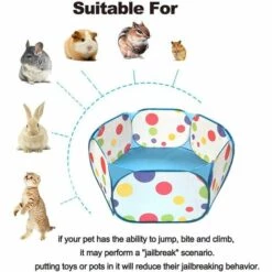 HEGUYEY Parc Portatif Pour Petits Animaux Clôture D'exercice Pour Animaux De Compagnie Ouverte/extérieure Accessoires Pour Cochons D'Inde Cour En Fil Métallique -Niche, chenil, enclos et parc pour chien Soldes 2022 65661369 3