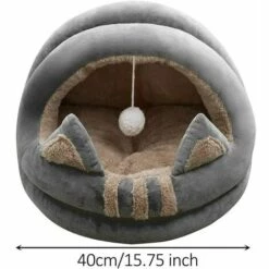 YOOUYIDA Nid Chaud D'hiver Pour Animal Domestique, Lit Pour Chien, Chat, Sac De Couchage, Intérieur Portable, Pliable, Avec Coussin Amovible Et Fond Résistant à L'eau Pour Petits Chats (gris, M) 8 YOOUYIDA Nid Chaud D'hiver Pour Animal Domestique, Lit Pour Chien, Chat, Sac De Couchage, Intérieur Portable, Pliable, Avec Coussin Amovible Et Fond Résistant à L'eau Pour Petits Chats (gris, M) -Niche, chenil, enclos et parc pour chien Soldes 2022 65811315 4