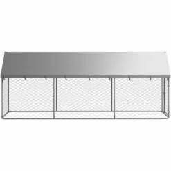TRUE DEAL Chenil Extérieur Avec Toit Pour Chiens 400x100x150 Cm -Niche, chenil, enclos et parc pour chien Soldes 2022 67540389 3