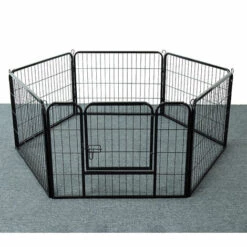 OOBEST Parc Enclos Pour Chiens Chiot Lapin Rongeur Clôture En Métal Pour Exercice Pliable Hauteur 60cm, 6 Panneaux,Noir 8 OOBEST Parc Enclos Pour Chiens Chiot Lapin Rongeur Clôture En Métal Pour Exercice Pliable Hauteur 60cm, 6 Panneaux,Noir -Niche, chenil, enclos et parc pour chien Soldes 2022 67641990 4