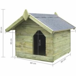 MAISONCHIC Niche De Jardin Avec Toit Ouvrant Bois De Pin Imprégné 75 X 78 X 65 Cm -Niche, chenil, enclos et parc pour chien Soldes 2022 67652288 5