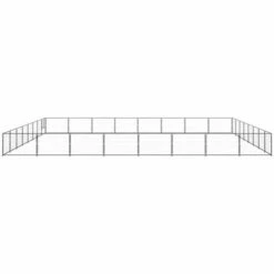 VIDAXL Chenil Noir 64 M² Acier - Noir