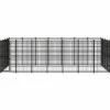 VIDAXL Chenil D'extérieur Pour Chiens Acier 25,8 M² - Noir