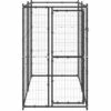 VIDAXL Chenil D'extérieur Pour Chiens Acier 110x220x180 Cm - Noir