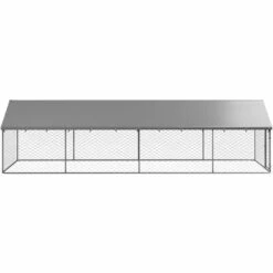 VIDAXL Chenil Extérieur Avec Toit Pour Chiens 600x200x150 Cm - Argent 7 VIDAXL Chenil Extérieur Avec Toit Pour Chiens 600x200x150 Cm - Argent -Niche, chenil, enclos et parc pour chien Soldes 2022 67701120 3