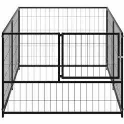 VIDAXL Chenil Noir 200x100x70 Cm Acier - Noir -Niche, chenil, enclos et parc pour chien Soldes 2022 67701153 3