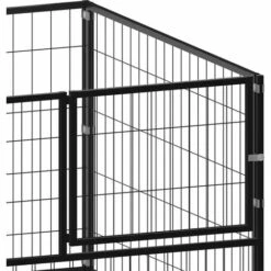 VIDAXL Chenil Noir 200x100x70 Cm Acier - Noir -Niche, chenil, enclos et parc pour chien Soldes 2022 67701153 4