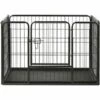 VIDAXL Parc Pour Chiots Acier 91,5x59x61 Cm - Noir