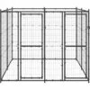 VIDAXL Chenil D'extérieur Pour Chiens Acier 4,84 M² - Noir
