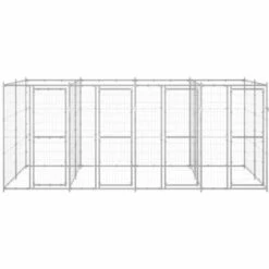 VIDAXL Chenil Extérieur Acier Galvanisé 9,68 M² - Argent