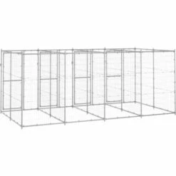 VIDAXL Chenil Extérieur Acier Galvanisé 9,68 M² - Argent 8 VIDAXL Chenil Extérieur Acier Galvanisé 9,68 M² - Argent -Niche, chenil, enclos et parc pour chien Soldes 2022 67701896 4