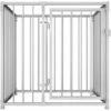 VIDAXL Chenil D'extérieur Pour Chiens 100 X 100 X 100 Cm - Argent