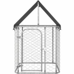 VIDAXL Chenil Extérieur Avec Toit 100x100x150 Cm - Argent