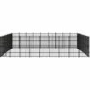 VIDAXL Chenil D'extérieur Pour Chiens Acier 74,65 M² - Noir