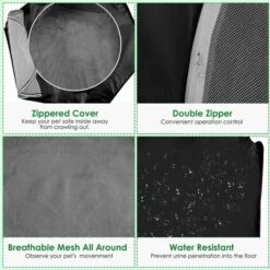 ECHOO Clôture Pour Petits Animaux, Tente Transparente Respirante Pour Animaux De Compagnie Avec Couvercle Supérieur Ouvrant Automatiquement La Clôture Pliable Pour Sports D'intérieur Et D'extérieur, Adaptée Aux Chatons, Chiots, Cobayes, Lapins, Hamsters Et Héri 7 ECHOO Clôture Pour Petits Animaux, Tente Transparente Respirante Pour Animaux De Compagnie Avec Couvercle Supérieur Ouvrant Automatiquement La Clôture Pliable Pour Sports D'intérieur Et D'extérieur, Adaptée Aux Chatons, Chiots, Cobayes, Lapins, Hamsters Et Héri -Niche, chenil, enclos et parc pour chien Soldes 2022 67933775 4