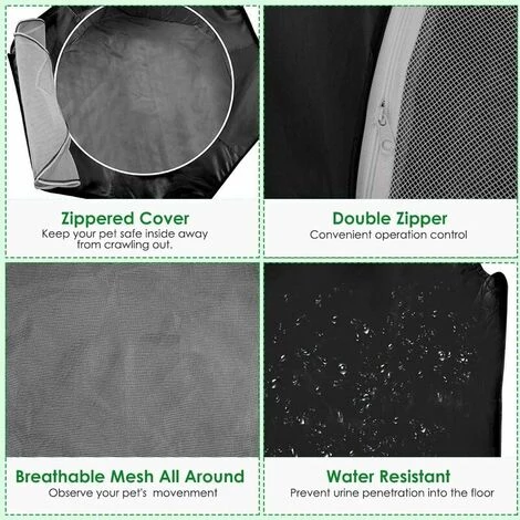 ECHOO Clôture Pour Petits Animaux, Tente Transparente Respirante Pour Animaux De Compagnie Avec Couvercle Supérieur Ouvrant Automatiquement La Clôture Pliable Pour Sports D'intérieur Et D'extérieur, Adaptée Aux Chatons, Chiots, Cobayes, Lapins, Hamsters Et Héri 4 ECHOO Clôture Pour Petits Animaux, Tente Transparente Respirante Pour Animaux De Compagnie Avec Couvercle Supérieur Ouvrant Automatiquement La Clôture Pliable Pour Sports D'intérieur Et D'extérieur, Adaptée Aux Chatons, Chiots, Cobayes, Lapins, Hamsters Et Héri – Image 4