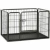 LangRay Articles Pour Animaux Parc Pour Chiots Acier 91,5x59x61 Cm