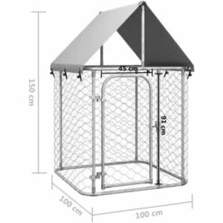 LangRay Articles Pour Animaux Chenil Extérieur Avec Toit 100x100x150 Cm -Niche, chenil, enclos et parc pour chien Soldes 2022 68279776 5