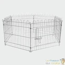 LEPOISSONQUIJARDINEFR Enclos Extérieur, Parc De Jardin Pour Chiens, Chiots, Métal Galvanisé -Niche, chenil, enclos et parc pour chien Soldes 2022 6846141 5