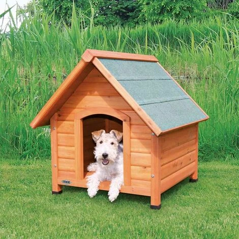 TRIXIE Natura Niche Pour Chiens Cottage Avec Pignon, S-M: 71 × 77 × 76 Cm, Brun 1 TRIXIE Natura Niche Pour Chiens Cottage Avec Pignon, S-M: 71 × 77 × 76 Cm, Brun