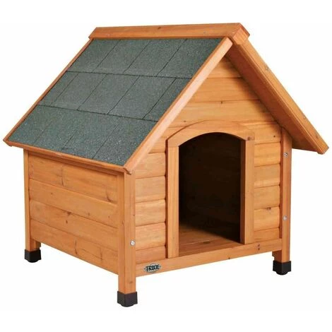 TRIXIE Natura Niche Pour Chiens Cottage Avec Pignon, S-M: 71 × 77 × 76 Cm, Brun 2 TRIXIE Natura Niche Pour Chiens Cottage Avec Pignon, S-M: 71 × 77 × 76 Cm, Brun – Image 2