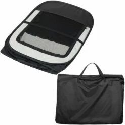 TECTAKE Parc Pour Chien Chat Pliable 115 Cm X 115 Cm X 64 Cm Noir + 1 Housse De Transport -Niche, chenil, enclos et parc pour chien Soldes 2022 7513815 4