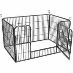 FEANDREA Enclos En Métal Pour Chien, Parc Pour Chiot, Rongeur Et Lapin, Hauteur 70cm, Avec Porte, Gris, Par SONGMICS PPK04GY 7 FEANDREA Enclos En Métal Pour Chien, Parc Pour Chiot, Rongeur Et Lapin, Hauteur 70cm, Avec Porte, Gris, Par SONGMICS PPK04GY -Niche, chenil, enclos et parc pour chien Soldes 2022 8247235 3