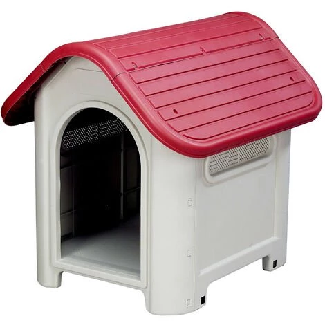 Niche De Jardin Pour Chien Gardiun Kira Résine 75x59x66 Cm Beige/Rouge 1 Niche De Jardin Pour Chien Gardiun Kira Résine 75x59x66 Cm Beige/Rouge
