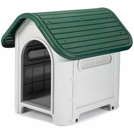 Niche De Jardin Pour Chien Gardiun Kira Résine 75x59x66 Cm Beige/Vert 1 Niche De Jardin Pour Chien Gardiun Kira Résine 75x59x66 Cm Beige/Vert
