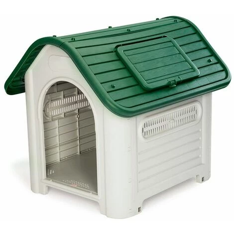 Niche De Jardin Pour Chien Gardiun Dakota Résine 87x72x75 Cm Beige/Vert 1 Niche De Jardin Pour Chien Gardiun Dakota Résine 87x72x75 Cm Beige/Vert