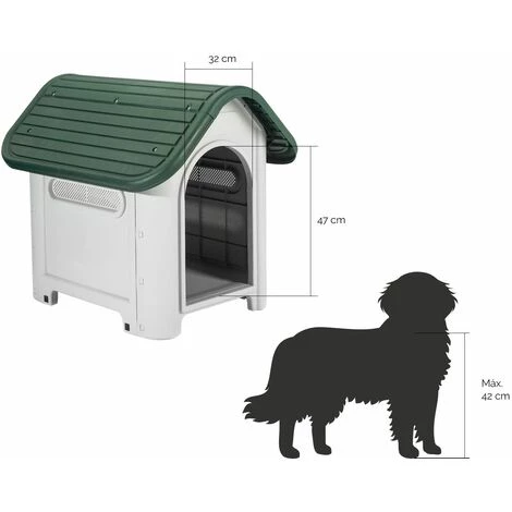 Niche De Jardin Pour Chien Gardiun Dakota Résine 87x72x75 Cm Beige/Vert 2 Niche De Jardin Pour Chien Gardiun Dakota Résine 87x72x75 Cm Beige/Vert – Image 2
